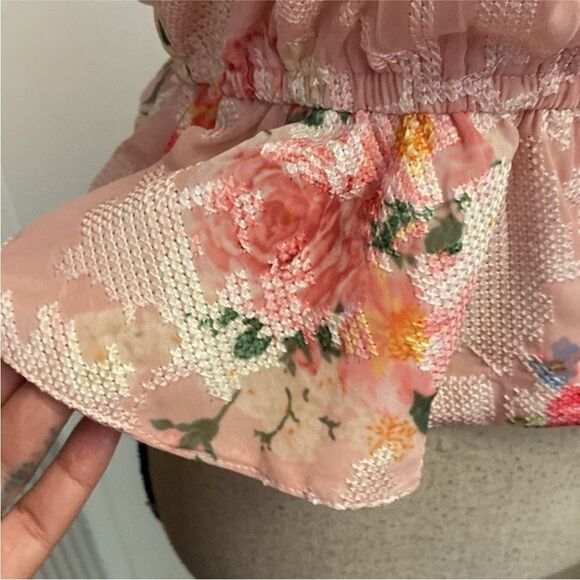 Hemant & Nandita Floral print embroidered top, XS - Picture 5 of 10